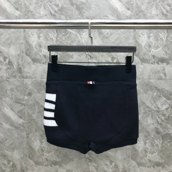 Thom Browne 4-Bar Stripe Waffle Knit Shorts White - 34