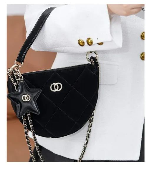 Chanel 22 Mini Quilted Half-Moon Bag Black Shoulder Bag - 10