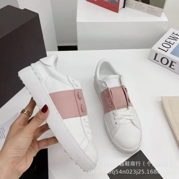 Valentino Rockstud Spike Black Leather Sneakers - 11