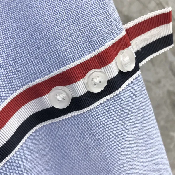 Thom Browne Classic Four-Bar Stripe White Shirt - 18
