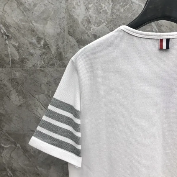 Thom Browne 4-Bar Stripe Ribbed T-Shirt Burgundy - 15