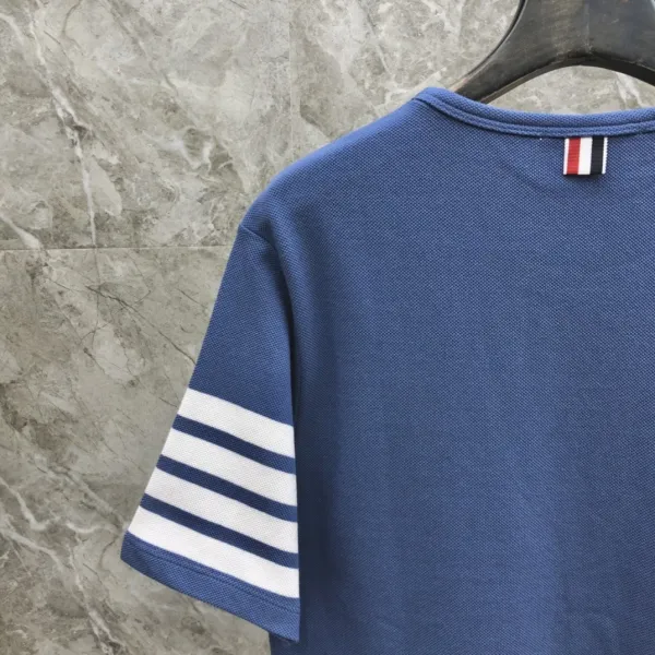 Thom Browne 4-Bar Stripe Ribbed T-Shirt Burgundy - 31