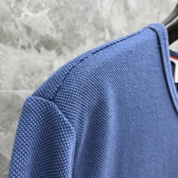 Thom Browne 4-Bar Stripe Ribbed T-Shirt Burgundy - 32