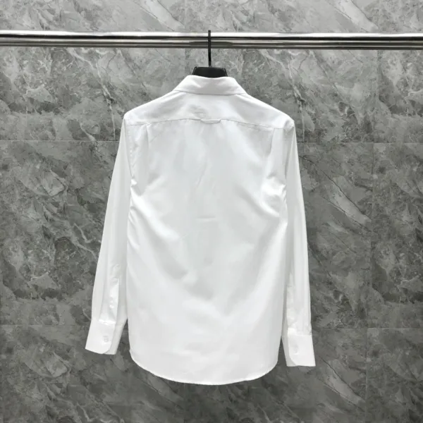 Thom Browne Classic White Shirt with 4-Bar Stripe Sleeve Detail - 32