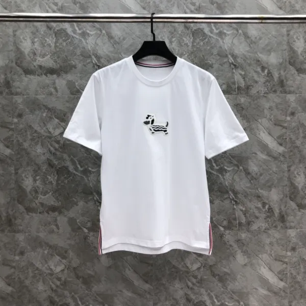 Thom Browne Pink Dog Embroidered T-Shirt - 18
