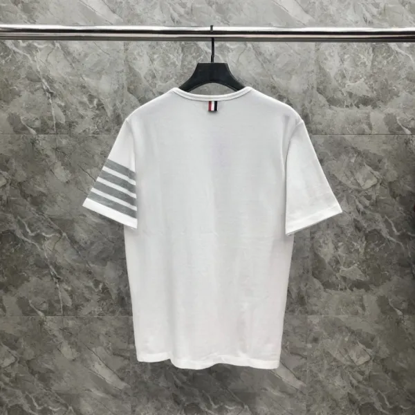 Thom Browne 4-Bar Stripe Ribbed T-Shirt Burgundy - 13