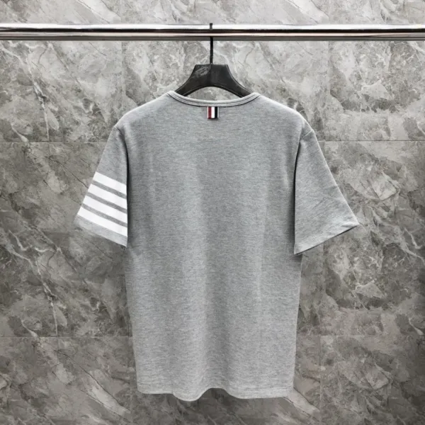Thom Browne 4-Bar Stripe Ribbed T-Shirt Burgundy - 21