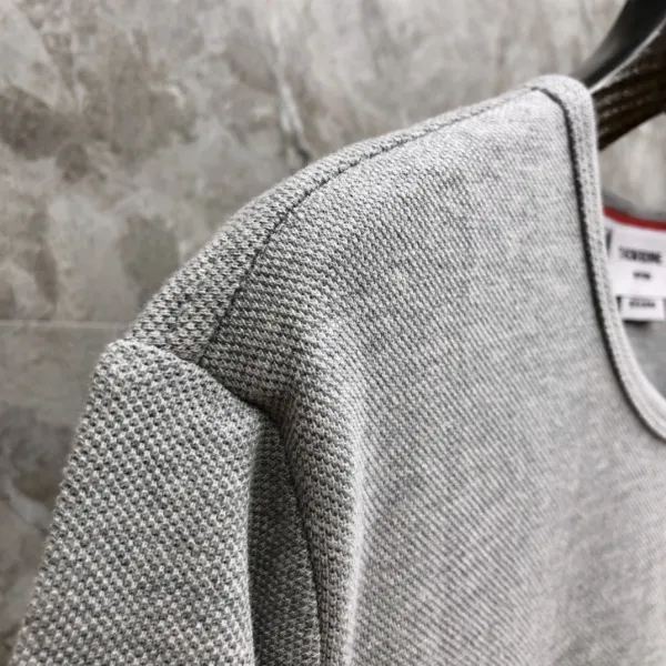Thom Browne 4-Bar Stripe Ribbed T-Shirt Burgundy - 24