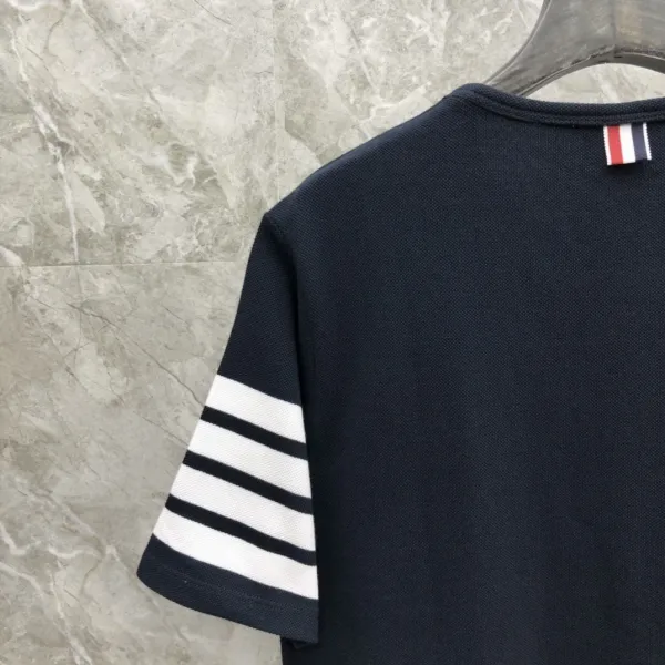 Thom Browne 4-Bar Stripe Ribbed T-Shirt Burgundy - 47