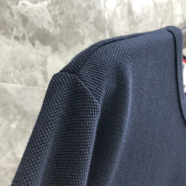 Thom Browne 4-Bar Stripe Ribbed T-Shirt Burgundy - 48