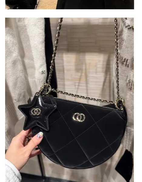 Chanel 22 Mini Quilted Half-Moon Bag Black Shoulder Bag - 8