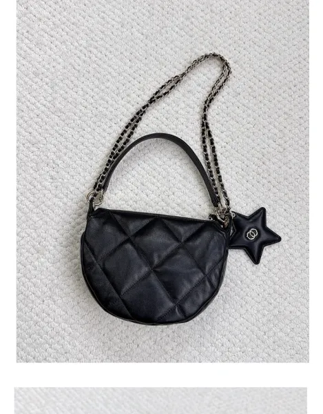 Chanel 22 Mini Quilted Half-Moon Bag Black Shoulder Bag - 19