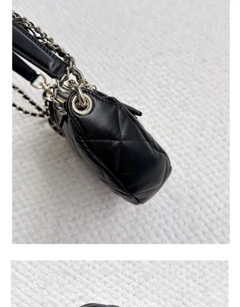 Chanel 22 Mini Quilted Half-Moon Bag Black Shoulder Bag - 22