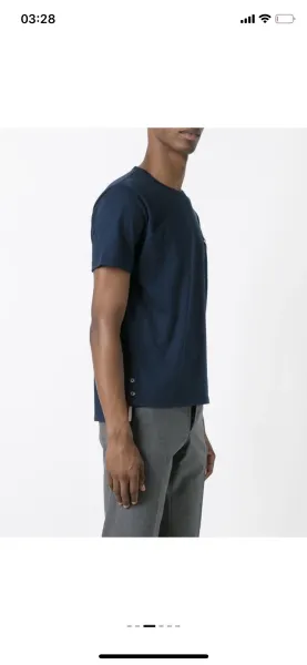 Thom Browne Classic Four-Bar Stripe Pocket T-Shirt Black - 6
