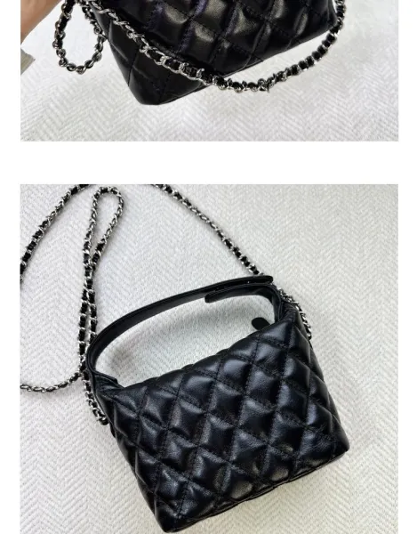 Chanel 22 Bag Black Quilted Leather Shoulder Bag - 16