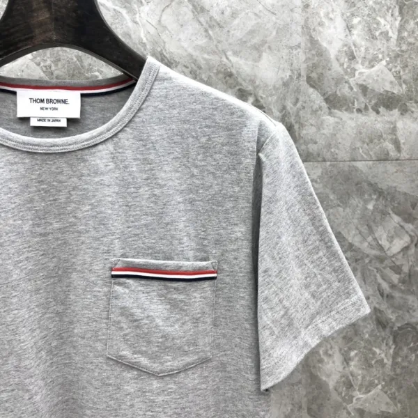 Thom Browne Classic Four-Bar Stripe Pocket T-Shirt Black - 30