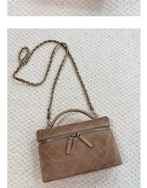 Chanel Mini Vanity Case Black Velvet Chain Bag - 16