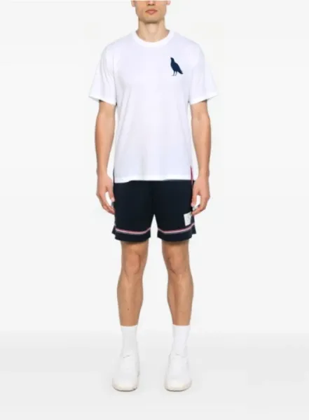 Thom Browne Raven Logo White T-Shirt - 3