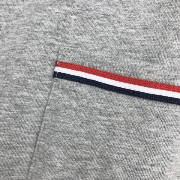 Thom Browne Classic Four-Bar Stripe Pocket T-Shirt Black - 34