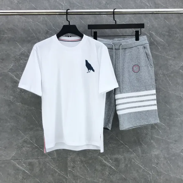 Thom Browne Raven Logo White T-Shirt - 6