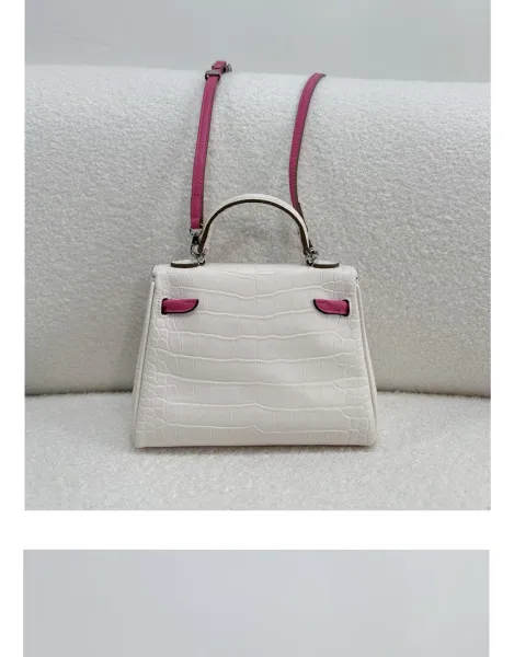 Hermès Mini Kelly Pochette Crocodile Black Handbag - 27