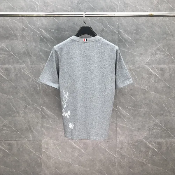 Thom Browne Turtle and Star Embroidered Navy T-Shirt - 22