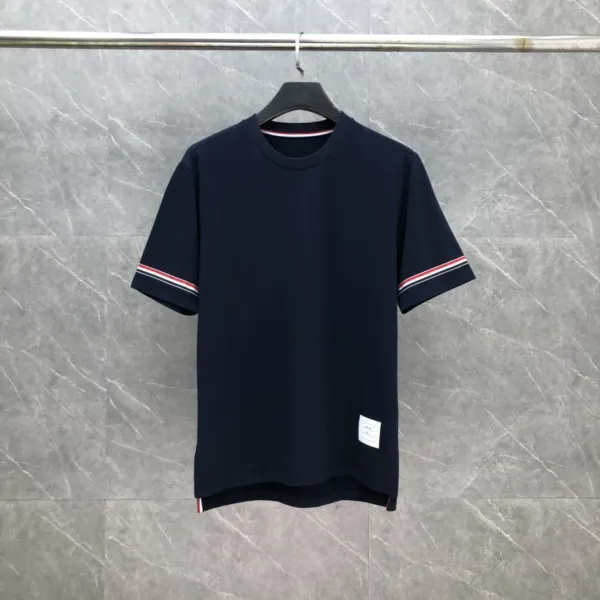 Thom Browne Classic Four-Bar Stripe Navy T-Shirt - 15