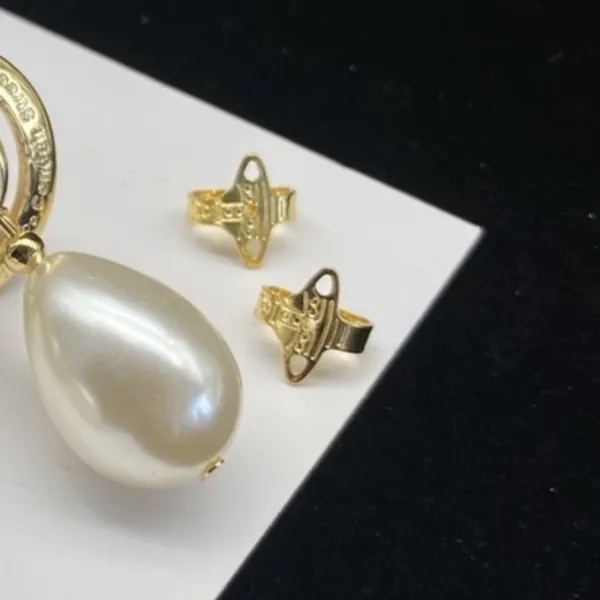 Vivienne Westwood Orb Pearl Earrings Silver - 4