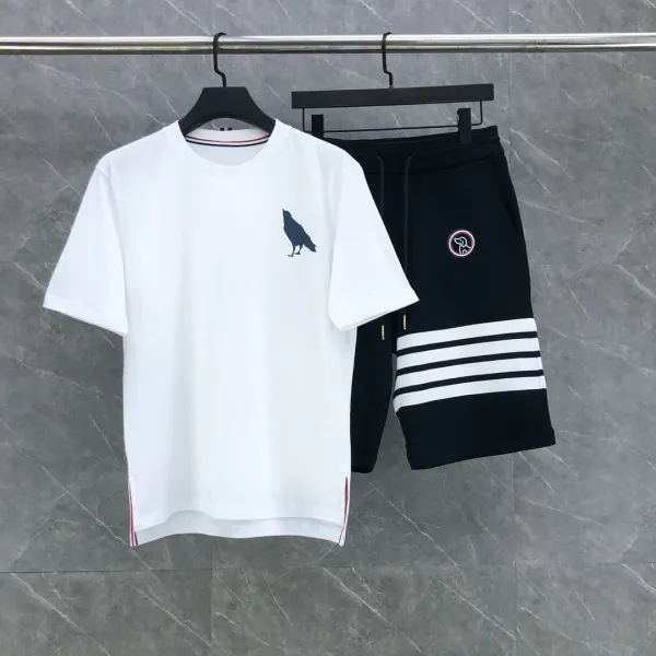 Thom Browne Raven Logo White T-Shirt - 7