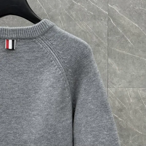 Thom Browne 4-Bar Stripe Crewneck Sweater Gray - 38