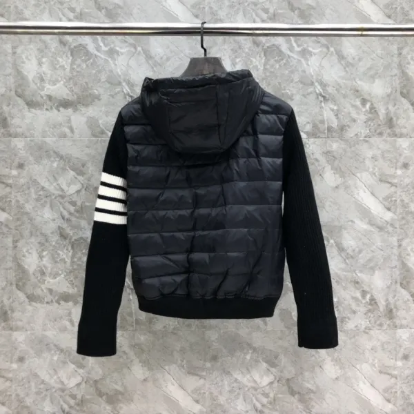 Thom Browne 4-Bar Stripe Hooded Down Vest Gray - 10