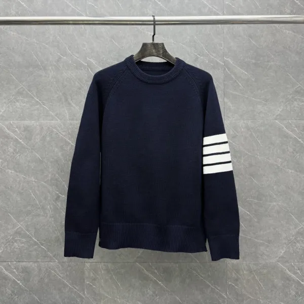 Thom Browne 4-Bar Stripe Crewneck Sweater Gray - 50