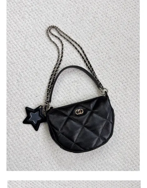 Chanel 22 Mini Quilted Half-Moon Bag Black Shoulder Bag - 18