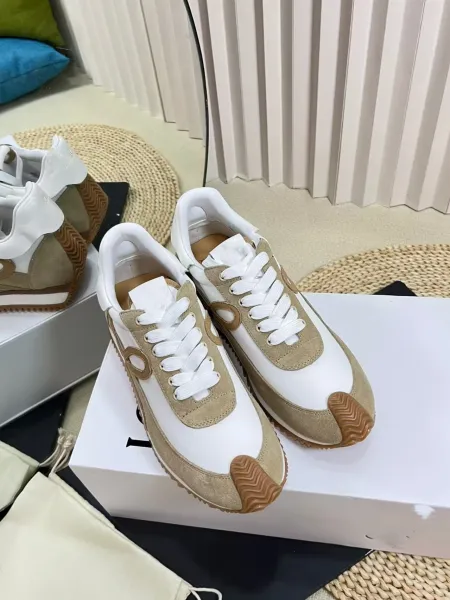 Loewe Puzzle Runner Beige Brown Suede Sneakers - 15