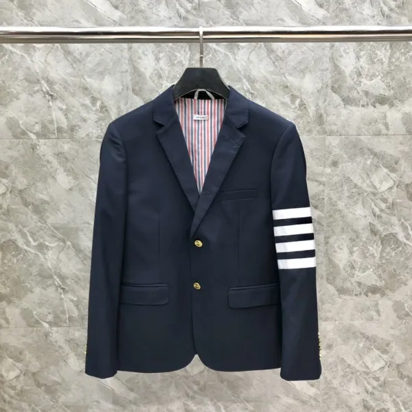 Thom Browne Classic Four-Bar Stripe Navy Blazer - 11