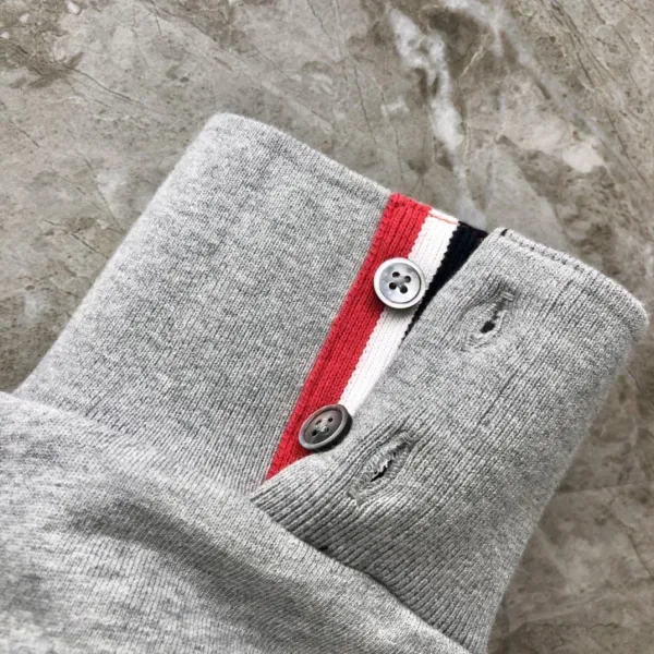 Thom Browne Classic Four-Bar Stripe Gray Sweatshirt - 11