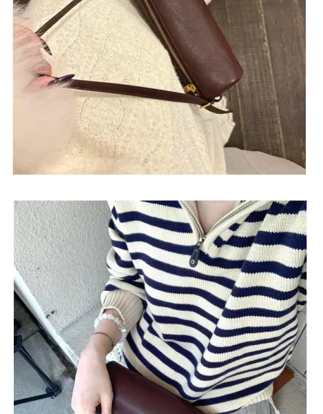 Cow Print Cylinder Shoulder Bag with Gold Hardware - 13