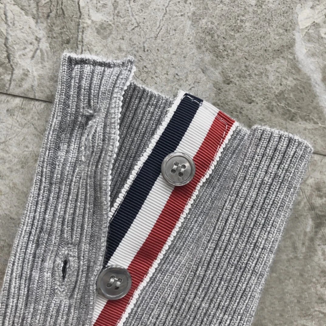 Thom Browne 4-Bar Stripe Crewneck Sweater Beige - 13