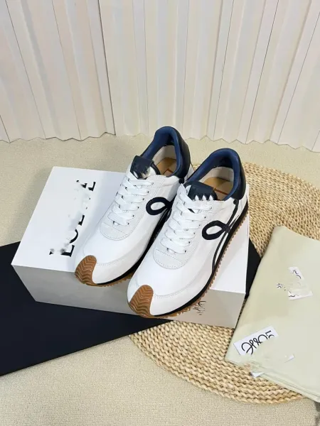 Loewe Puzzle Runner Beige Brown Suede Sneakers - 33