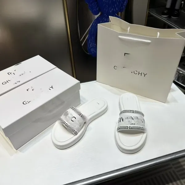 Givenchy Antigona Slide Silver Metallic Slippers - 22