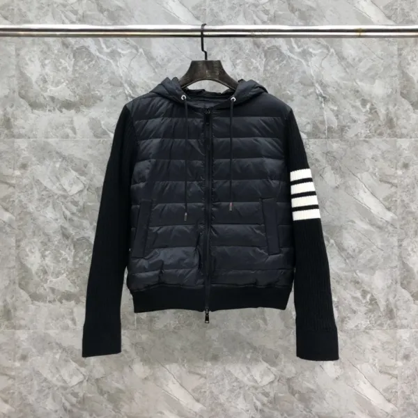 Thom Browne 4-Bar Stripe Hooded Down Vest Gray - 9