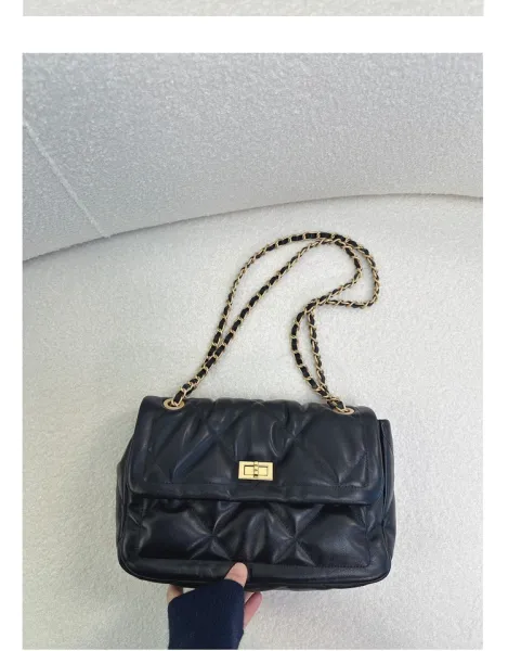 Chanel 19 Bag Black Quilted Leather Chain Shoulder Bag - 14