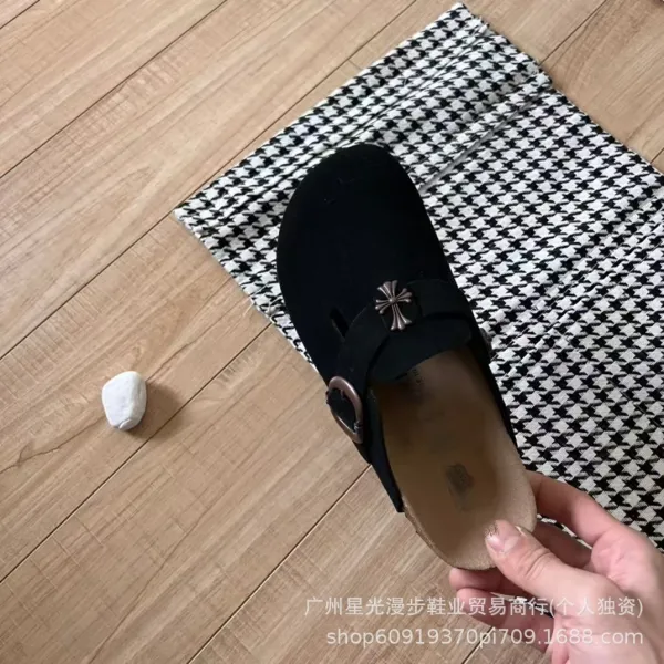 Chrome Hearts x Birkenstock Boston Clog Black Suede Shoes - 16