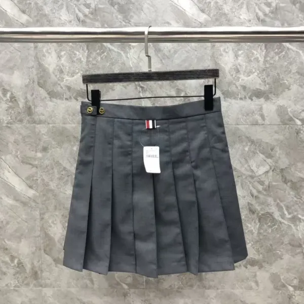 Thom Browne Pleated Tennis Skirt Pink Grid - 17