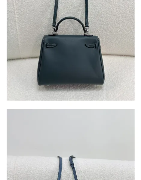 Hermès Mini Kelly Pochette Crocodile Black Handbag - 35