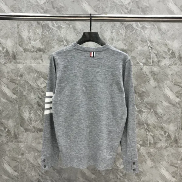 Thom Browne 4-Bar Stripe Navy Wool Sweater - 12