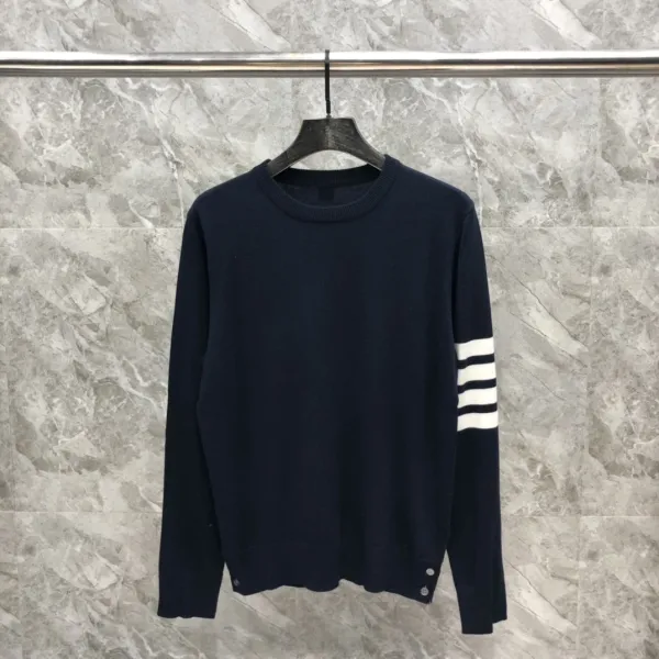 Thom Browne 4-Bar Stripe Navy Wool Sweater - 23