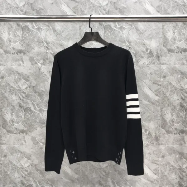 Thom Browne 4-Bar Stripe Navy Wool Sweater - 31