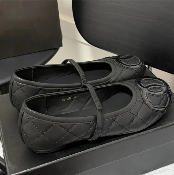 Chanel CC Logo Quilted Mary Jane Flats White - 11