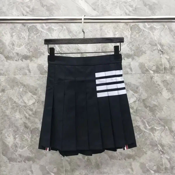 Thom Browne Pleated Tennis Skirt Pink Grid - 8